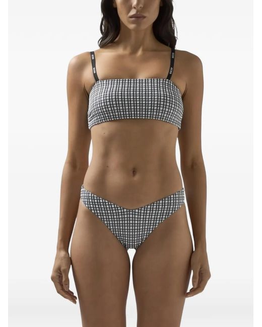 Gcds White Gingham-Check Bikini