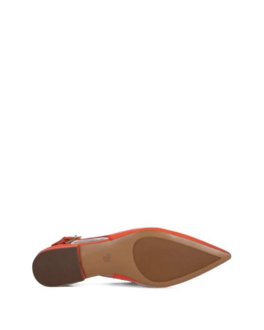 Ralph Lauren Red Londyn Slingback Ballet Flats
