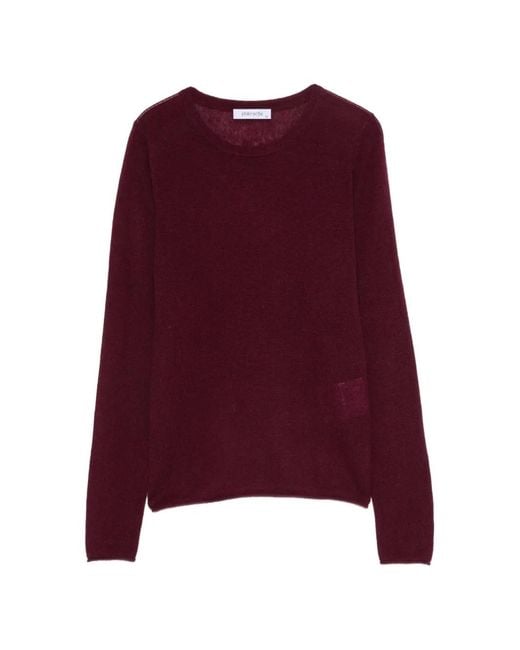 Philo-Sofie Cashmere Purple Fine-Knit Crew-Neck Top