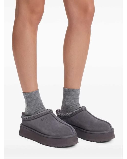 Ugg Gray Tazz Ii Braided Platform Mules