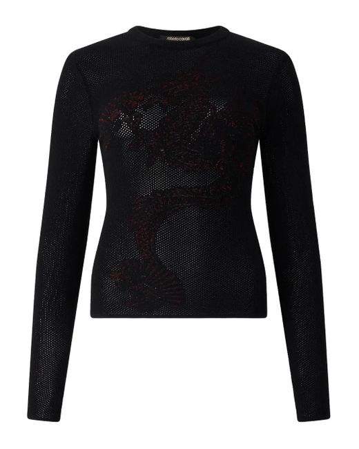 Pull À Ornements Roberto Cavalli en coloris Black