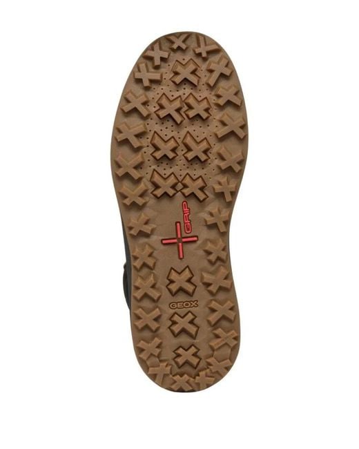 Geox Brown Granito + Grip Abx Padded Lace-Up Boots for men
