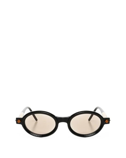 Kuboraum Black Oval-Frame Sunglasses for men