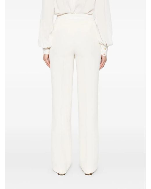 Twinset White Chain-Embellished Trousers