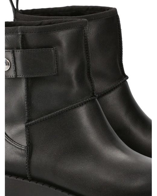Premiata Black Leather Ankle Boots