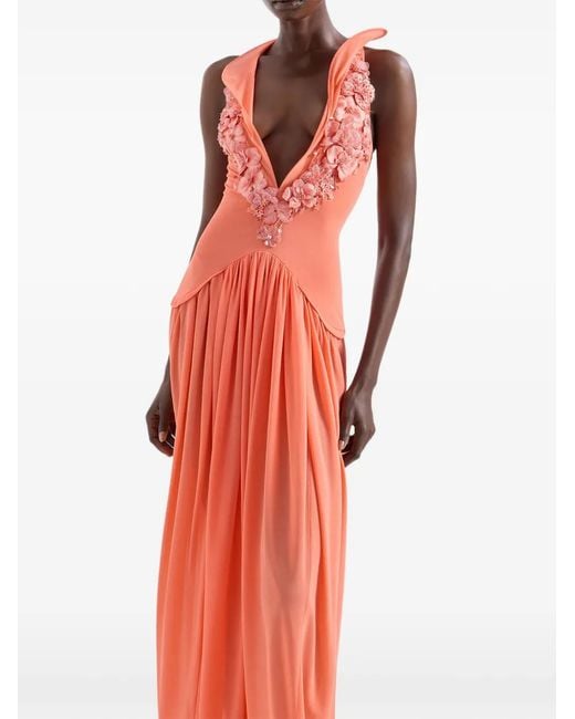Genny White Floral Appliqué Dress