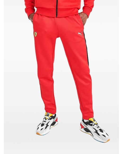 PUMA Red X Ferrari Logo-Print Track Pants for men