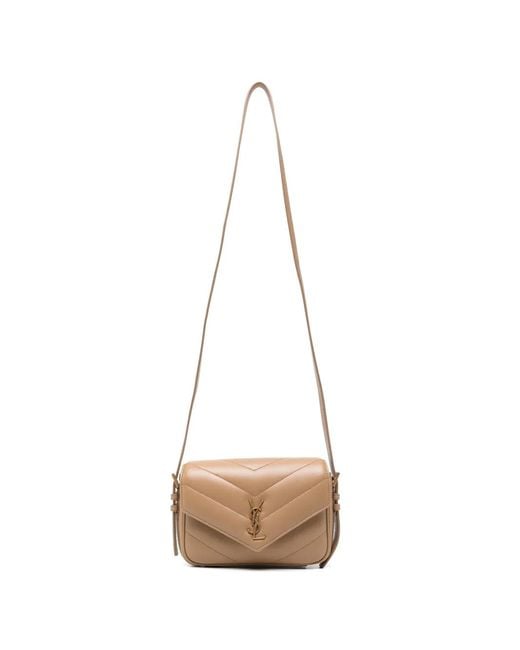 Saint Laurent White Loulou Toy Mini Crossbody Bag