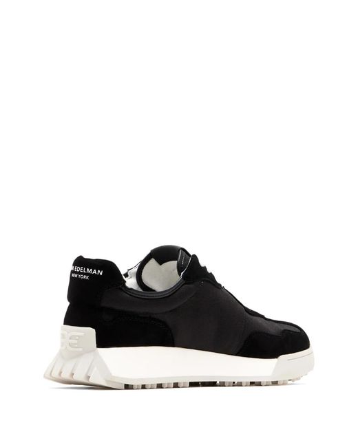 Sam Edelman Black Langley Panelled Logo-Patch Sneakers