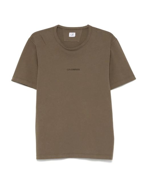 C P Company T-Shirt Met Logodetail in het Green voor heren