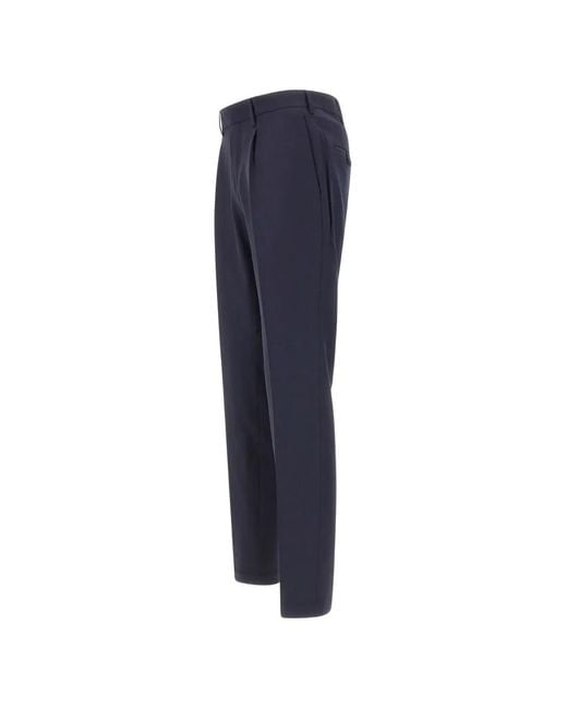 Devore Blue Pantalon De Costume for men
