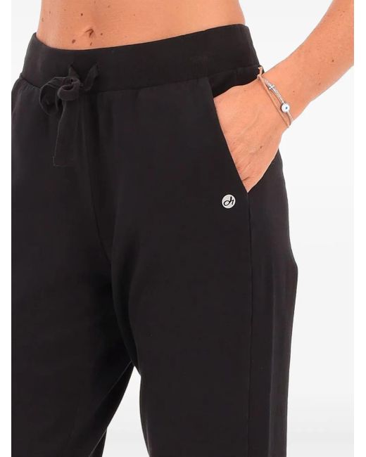 Deha Black Drawstring-Waist Track Pants