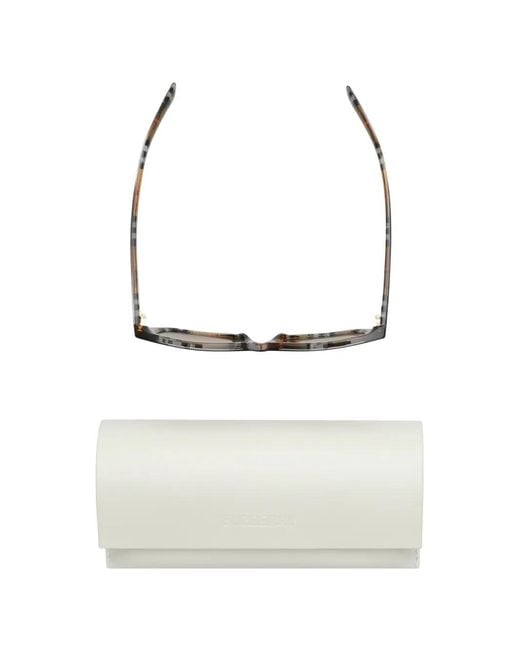 Burberry Brown Gradient-Check Rectangular Sunglasses