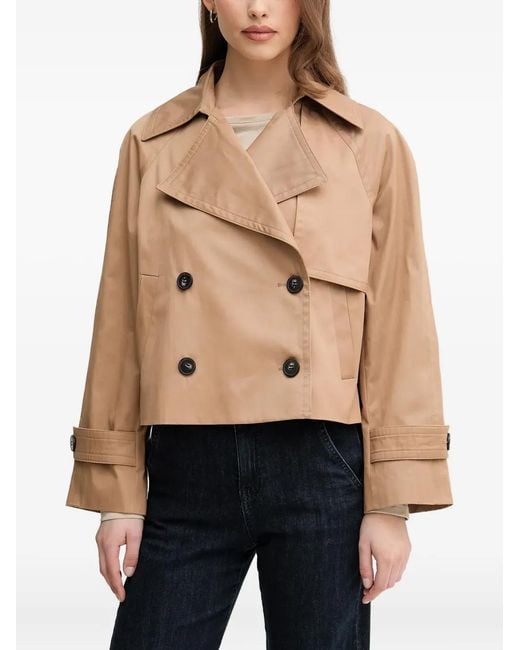 Benetton Natural Button Double Breasted Jacket