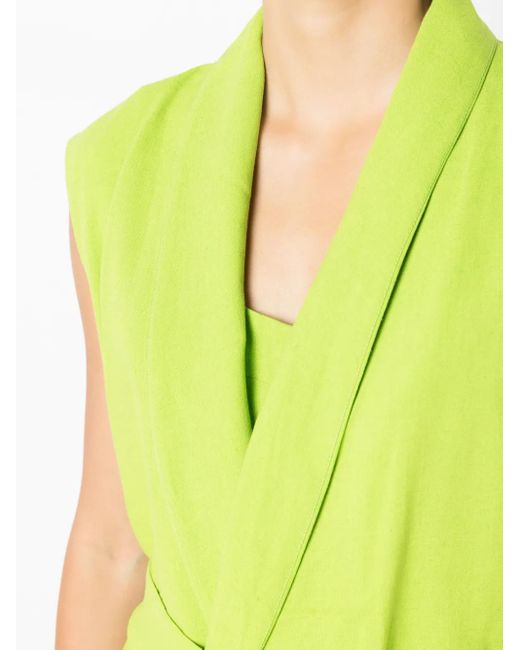 Lenny Niemeyer Green Pleated Sleeveless Kimono