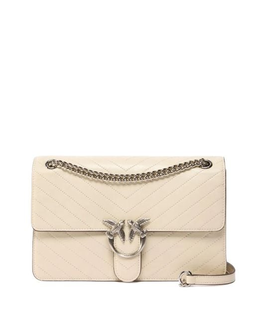 Pinko シェブロン ショルダーバッグ Natural