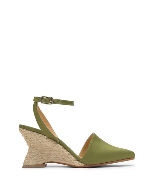 Castaner Green Judi Wedge Espadrilles