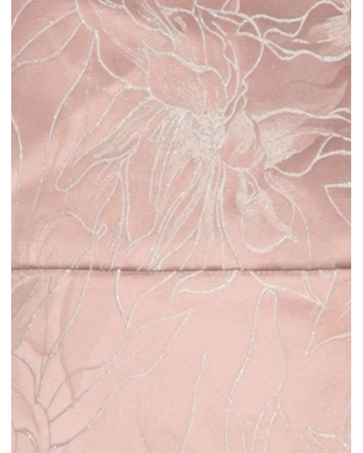 Emme Natural Floral-Embroidered Strapless Top And Trousers Set