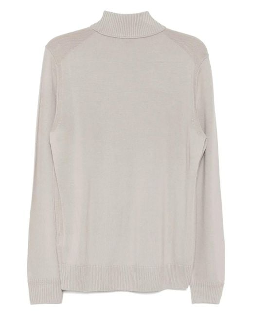 Boss White Logo-Embroidered Jumper for men