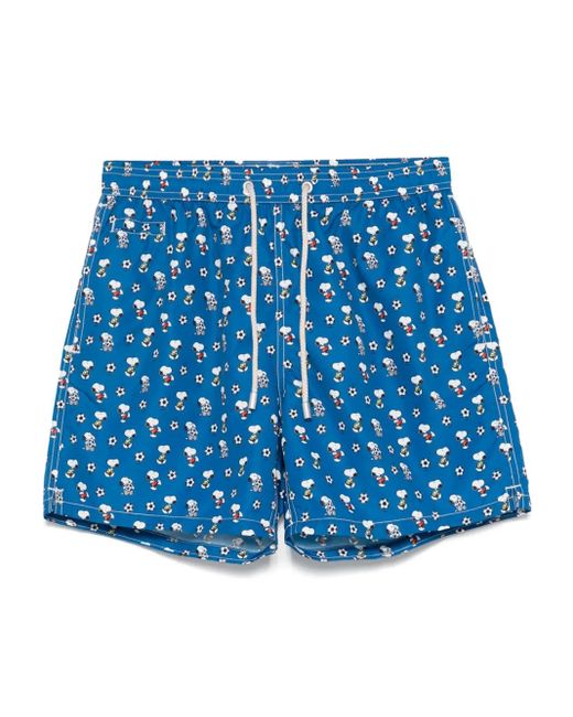 Mc2 Saint Barth Blue X Peanuts Snoopy Soccer Play-Print Swim Shorts for men