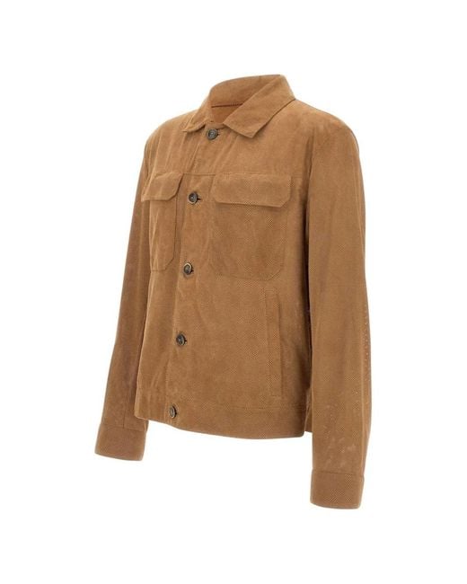 Boss Brown Suede Jacket for men