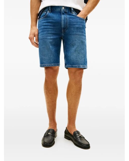 Tommy Hilfiger Blue Short Droit En Jean Denton À Patch Logo for men