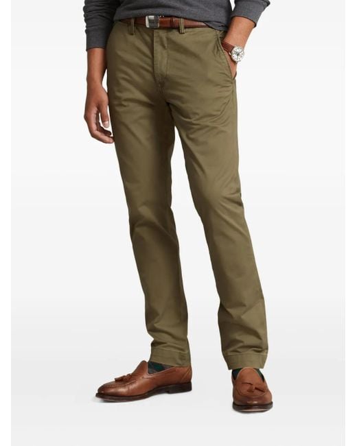 Polo Ralph Lauren Green Flat-Front Trousers for men