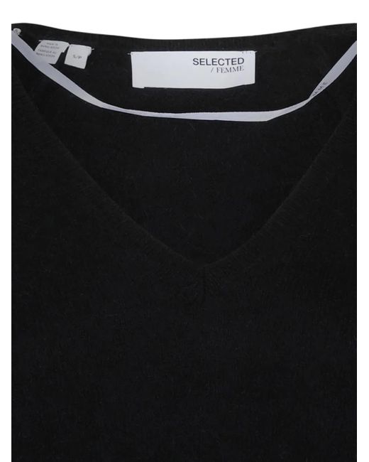 SELECTED Black Wool Jumper