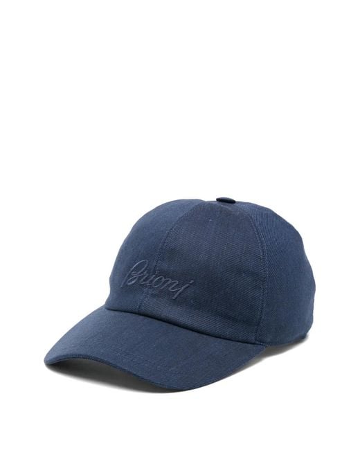 Brioni Blue Logo Baseball Cap for men