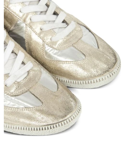 Maison Margiela White Low-Top Sneakers With Distressed Panels for men