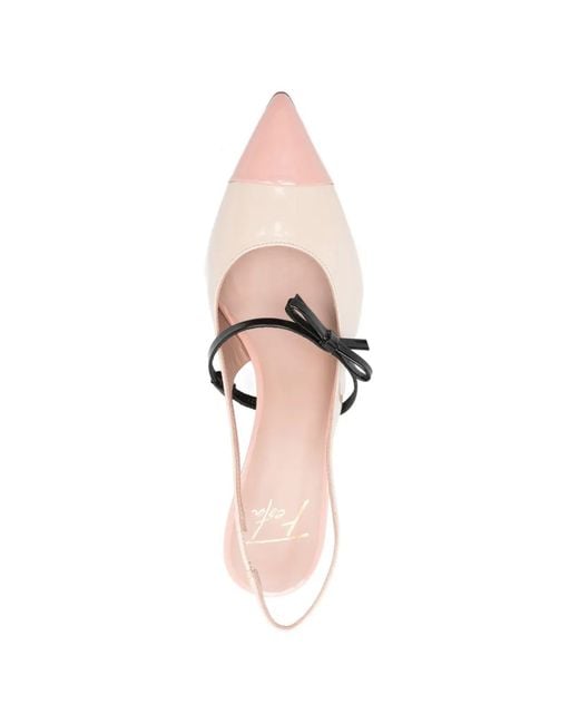 Festamilano Pink Berice Leather Pumps