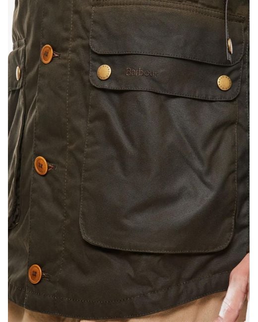 Barbour Gray Hooded Button-Down Jacket for men