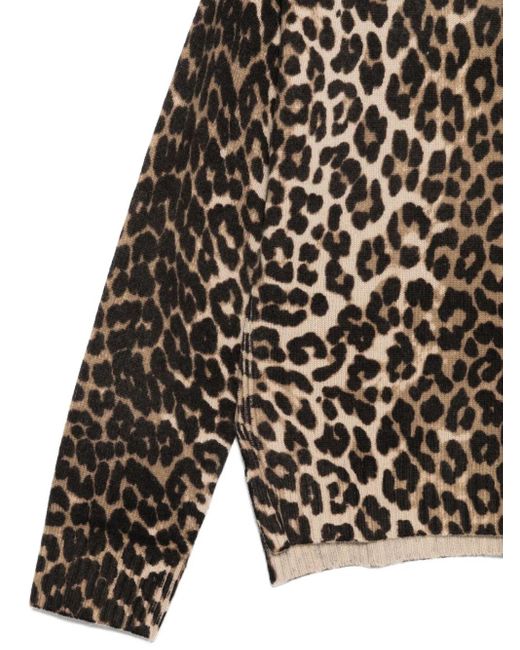 Seventy Black Leopard-Print Sweater