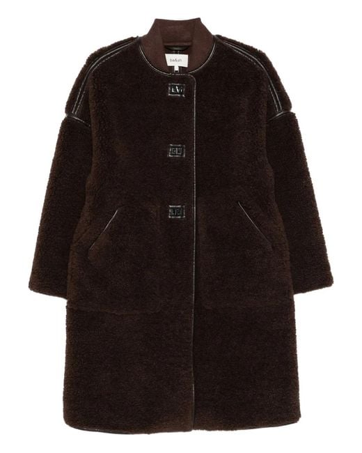 Ba&sh Black Millie Button-Fastening Coat