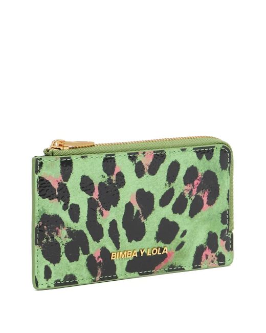 Bimba Y Lola レオパード 財布 Green