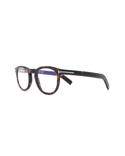 Tom Ford Blue Round Frame Glasses