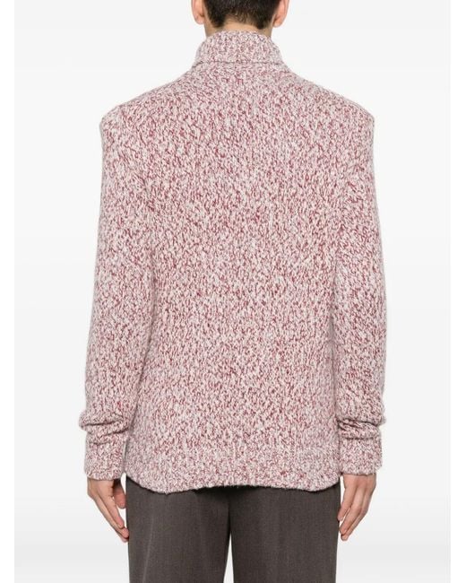 Eleventy Pink Roll-Neck Sweater for men