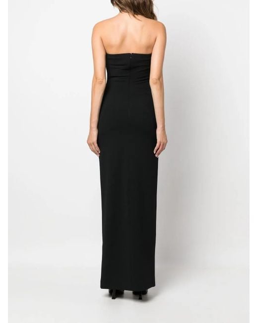Solace London Black Bysha Maxi Dress
