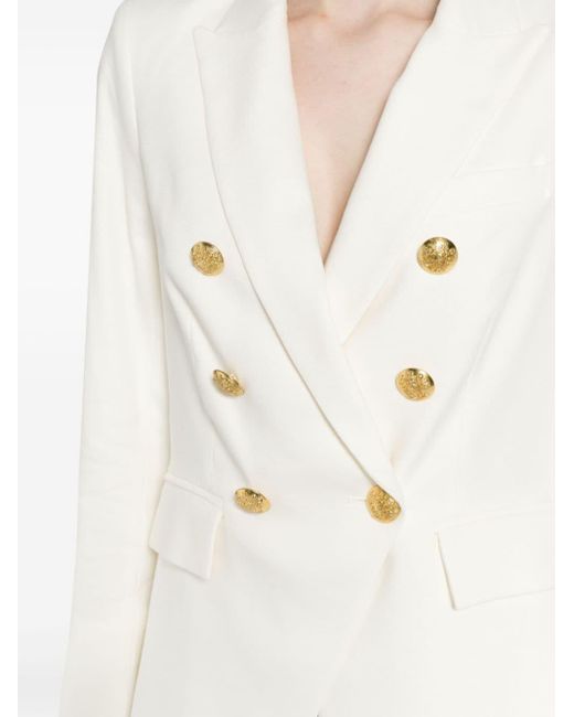 Veronica Beard Natural Miller Double-breasted Blazer