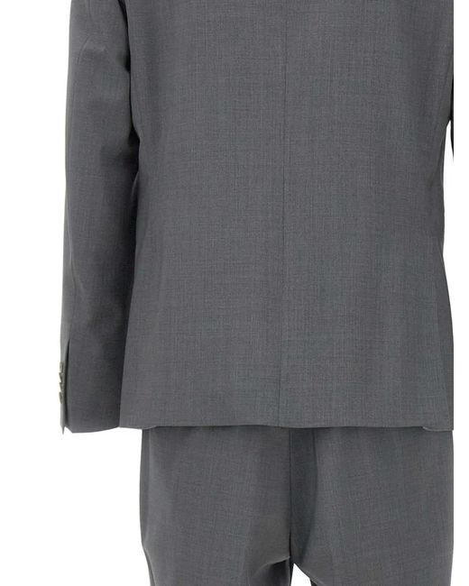 Santaniello Gray Mélange-Effect Suit for men