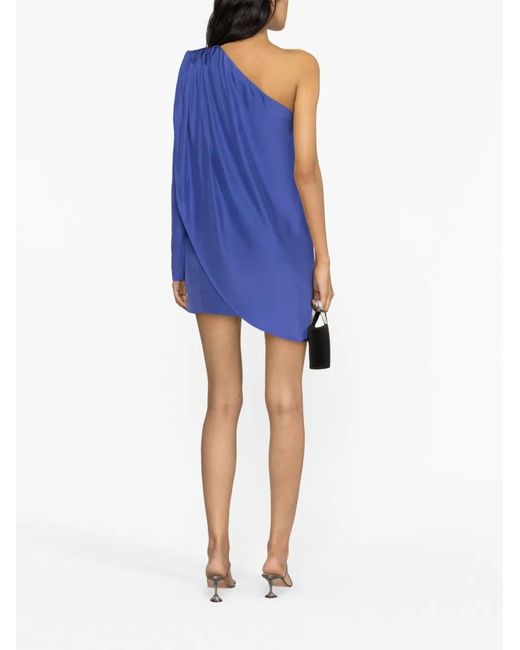 GAUGE81 Blue Oria Seidenkleid