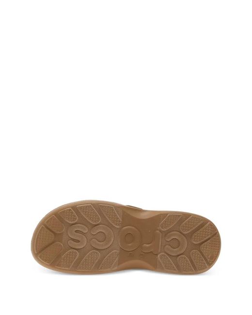 CROCSTM Brown Soho Two Platform Touch-Strap Sandals