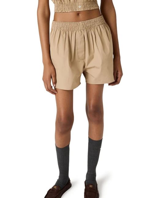 Miu Miu Natural Cotton Shorts
