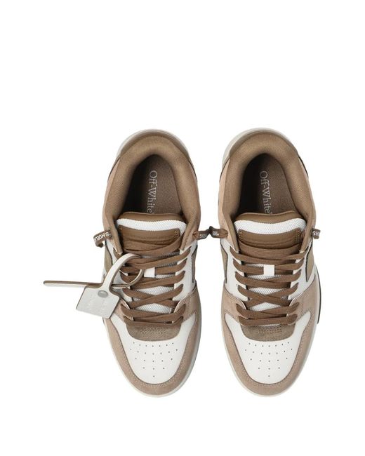 Off-White c/o Virgil Abloh Brown Out Of Office Lace-Up Sneakers for men