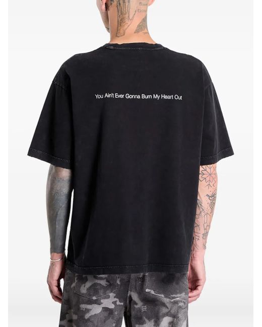 M I S B H V T-Shirt mit Kreuz-Print in Black für Herren