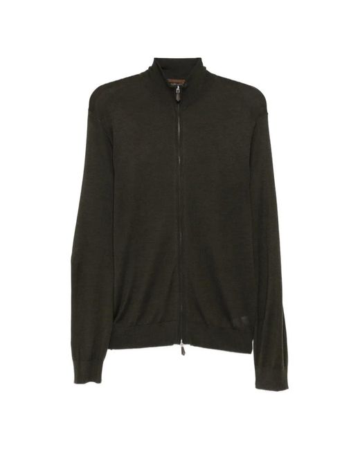 N.Peal Cashmere Black The Hyde Cardigan for men