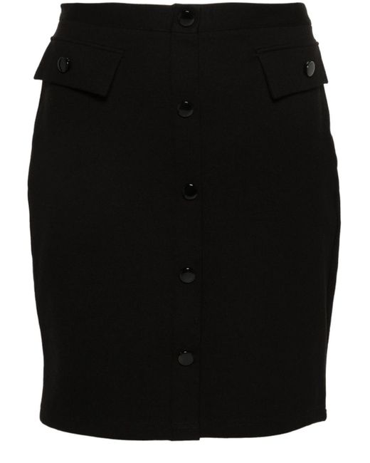 Guess USA Black Button-embellished Mini Skirt