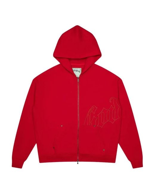 Godspeed Red Logo Zip Hoodie for men