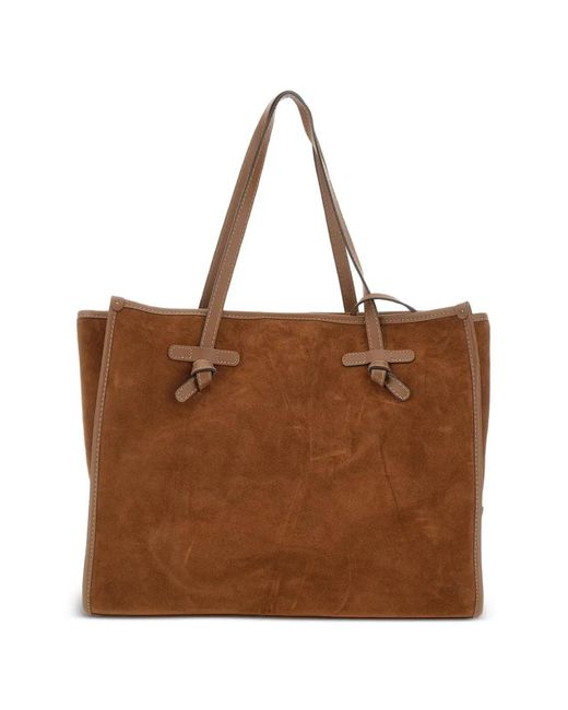 MARCELLA CLUB Brown Marcella Suede Tote Bag
