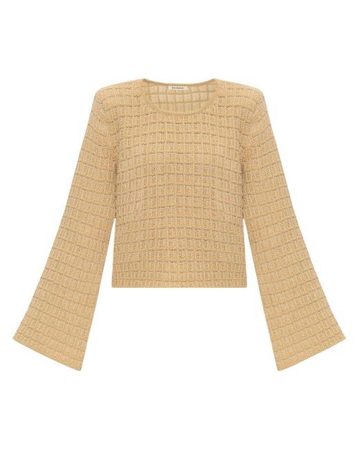 By Malene Birger Natural Charmina Knitted Cotton-blend Sweater